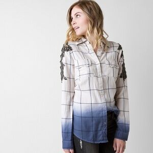 Gimmicks by BKE Window Pane Snap Front Shirt